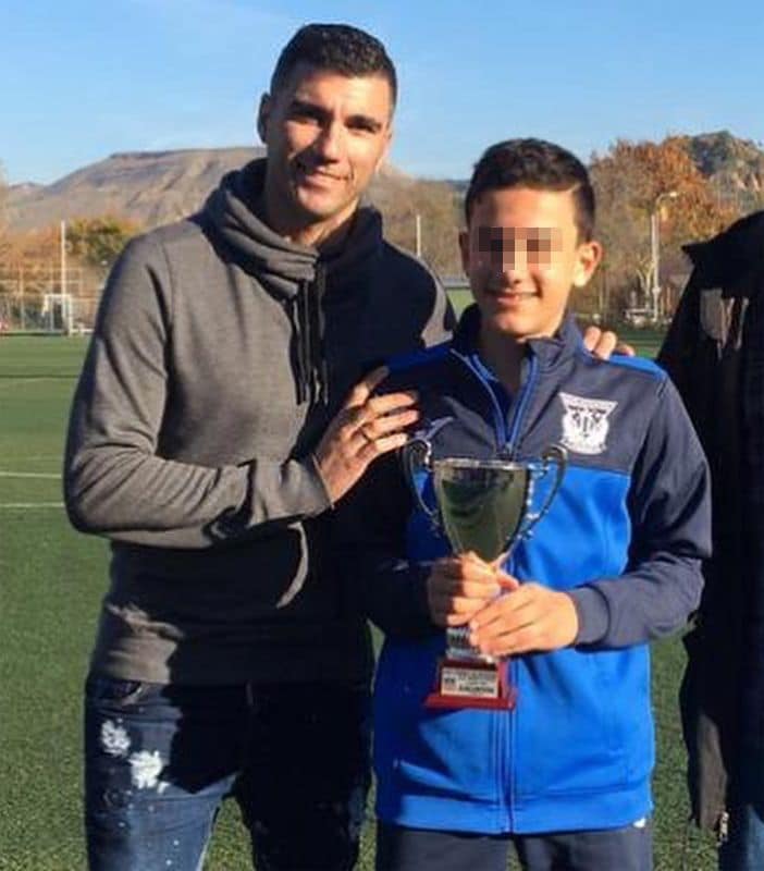 José Antonio Reyes con su hijo