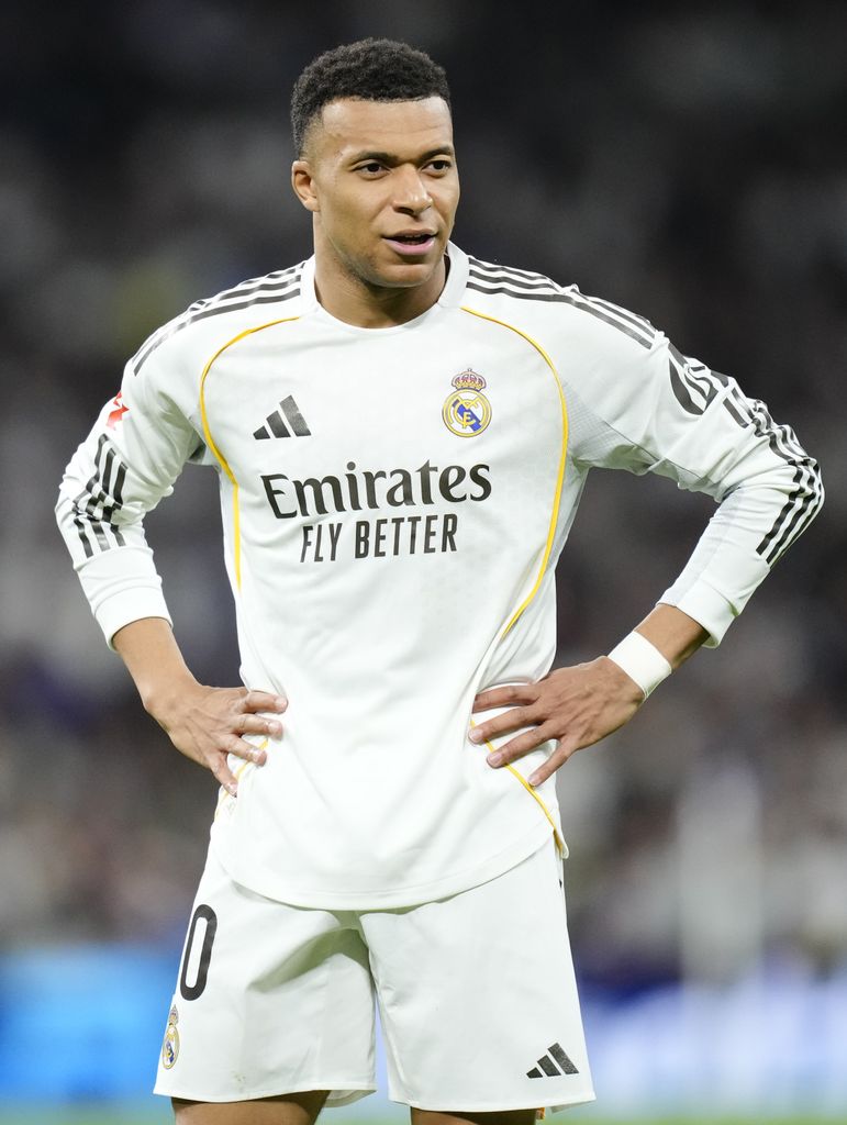 Kylian Mbappé en el partido entre el Real Madrid y el Atlético Madrid en el Santiago Bernabéu el 22 de marzo de 2026