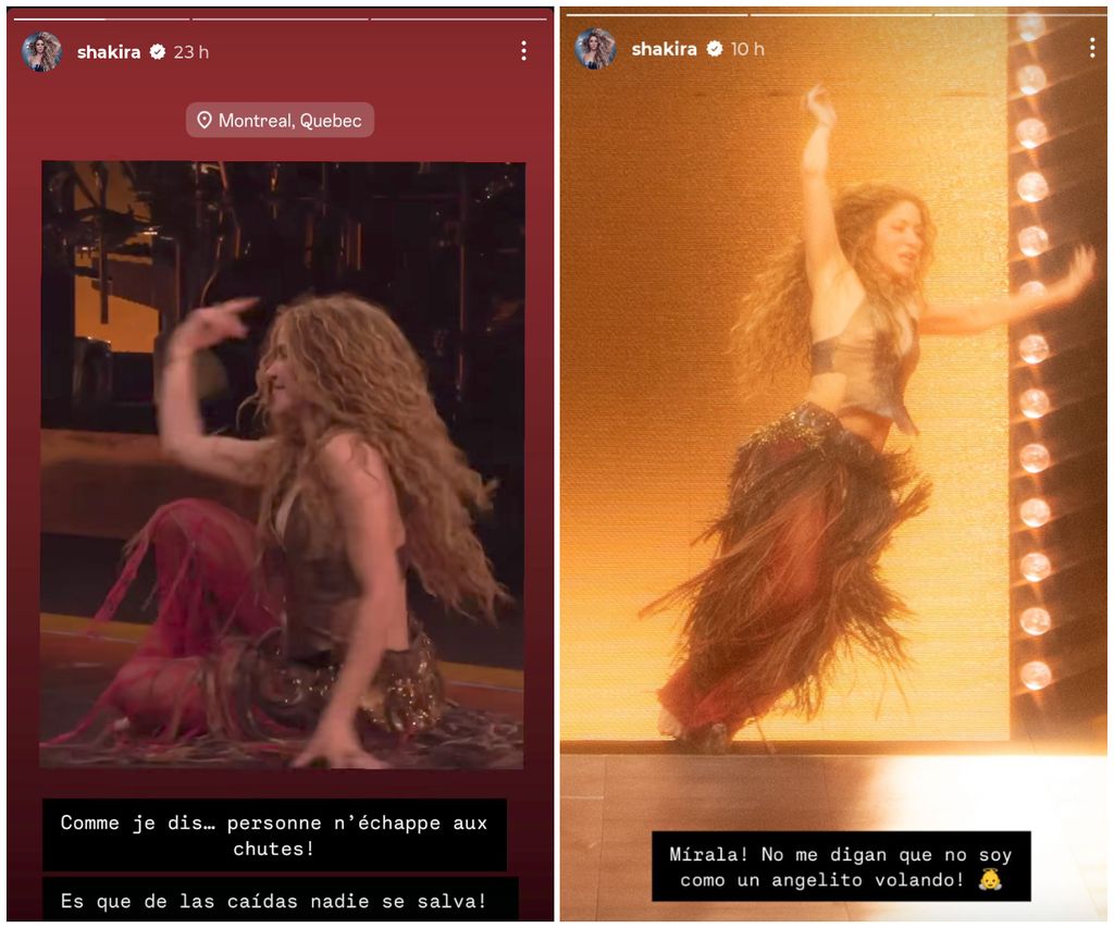Shakira se tomó con humor su caída en Montreal.