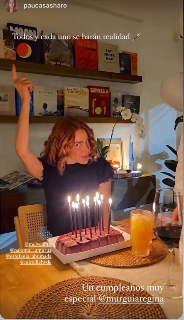 Regina Murguía ha comenzado las celebracione por su cumpleaños 40 rodeada de mucho amor