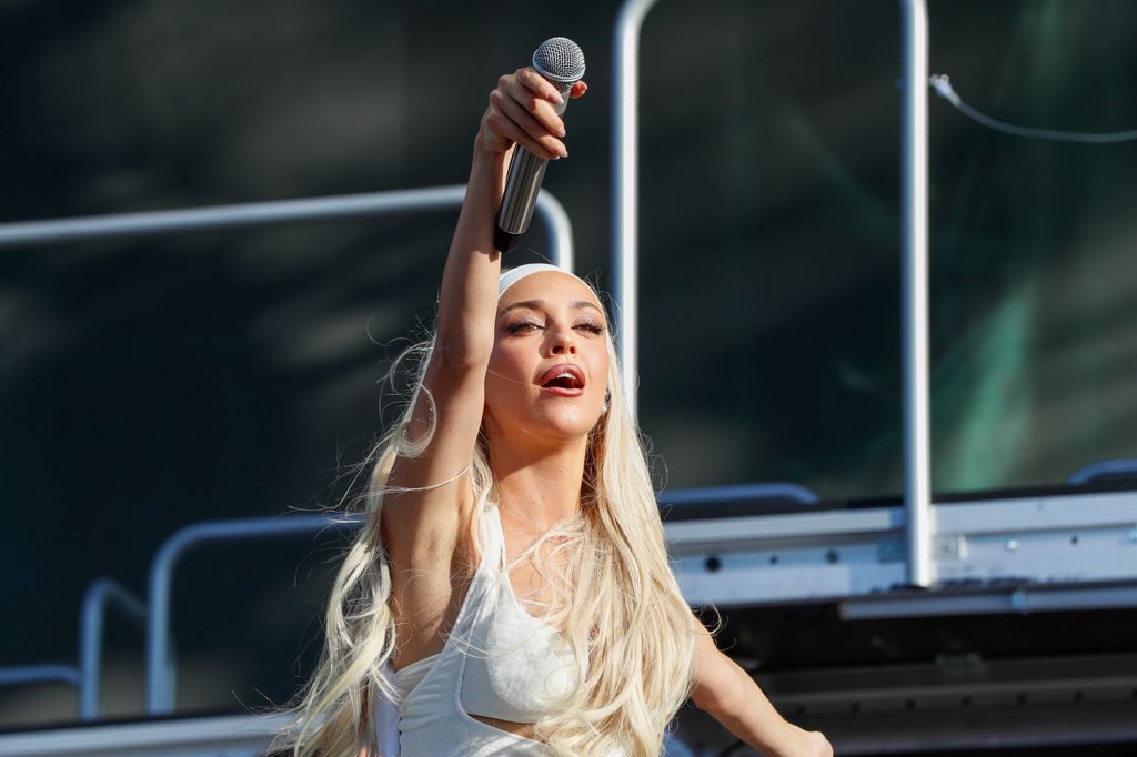 Ana Mena, durante su concierto en Madrid