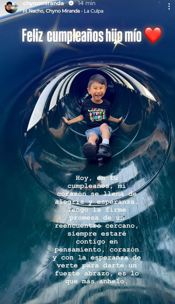 'Chyno' Miranda felicitó a su hijo Lucca en su cumpleaños.