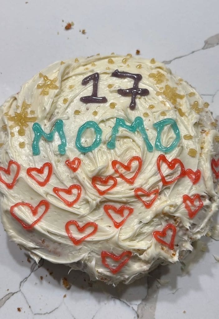 Este fue el pastel que Camila preparó para su hijo.