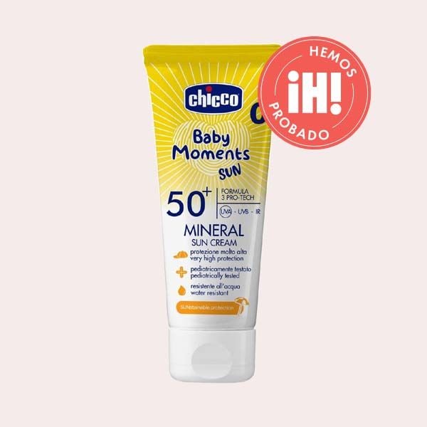 LA MEJOR PARA ACOMPAÑAR A TU BEBÉ EN TODAS SUS ETAPAS: Chicco Crema Solar Mineral SPF 50+