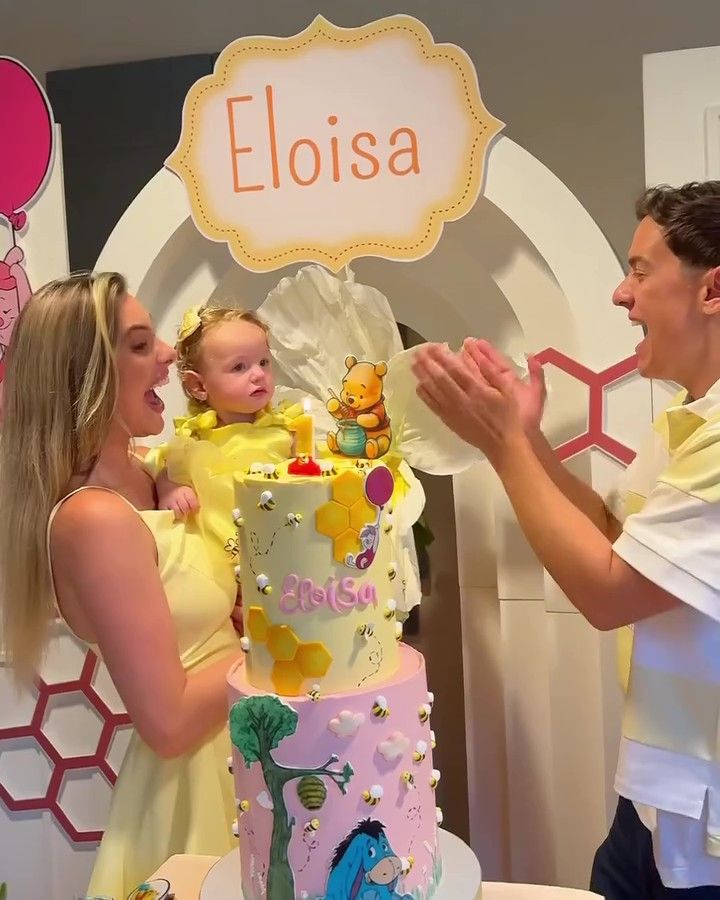 Eloísa tuvo una linda fiesta inspirada en Winnie Pooh.