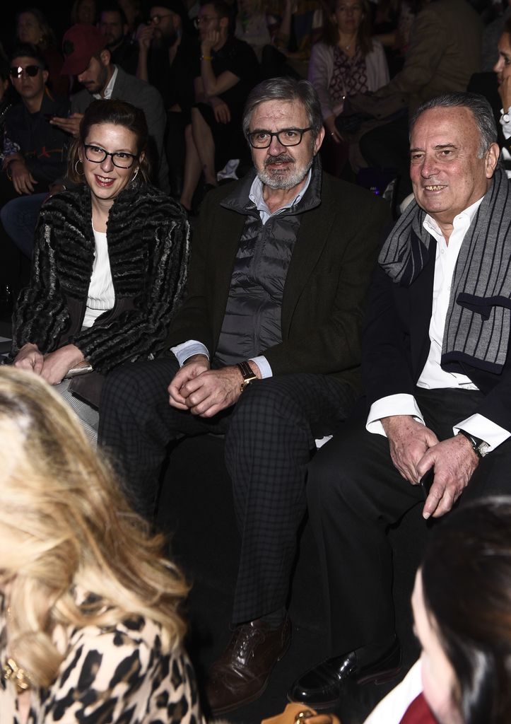 Carlos Garcia Revenga en el front row de Miguel Marinero con Mencía Morales, en la Mercedes-Benz Fashion Week Madrid de 2018