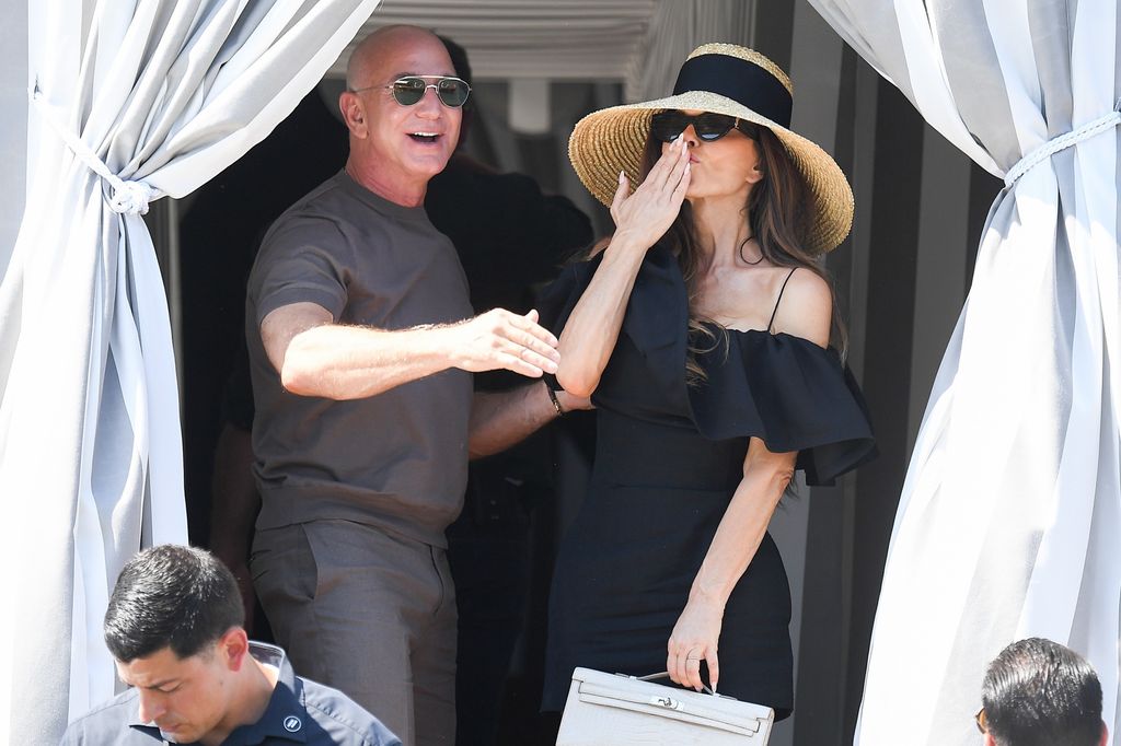 Jeff Bezos y Lauren Sánchez este sábado en Venecia 