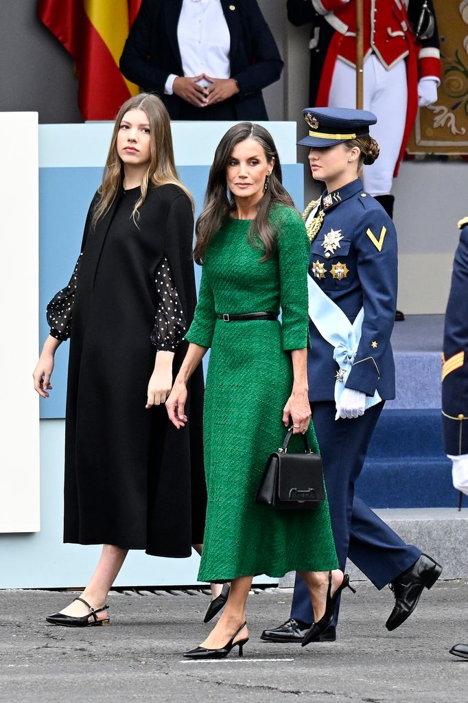 La infanta Sofía en el desfile del Día de la Hispanidad, Madrid, 2025. 