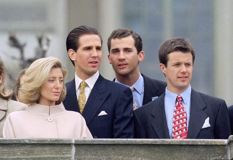 Rey Felipe, Federico de Dinamarca y Pablo y Marie-Chantal de Grecia