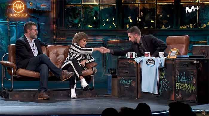 María Teresa Campos con David Broncano y Quequé