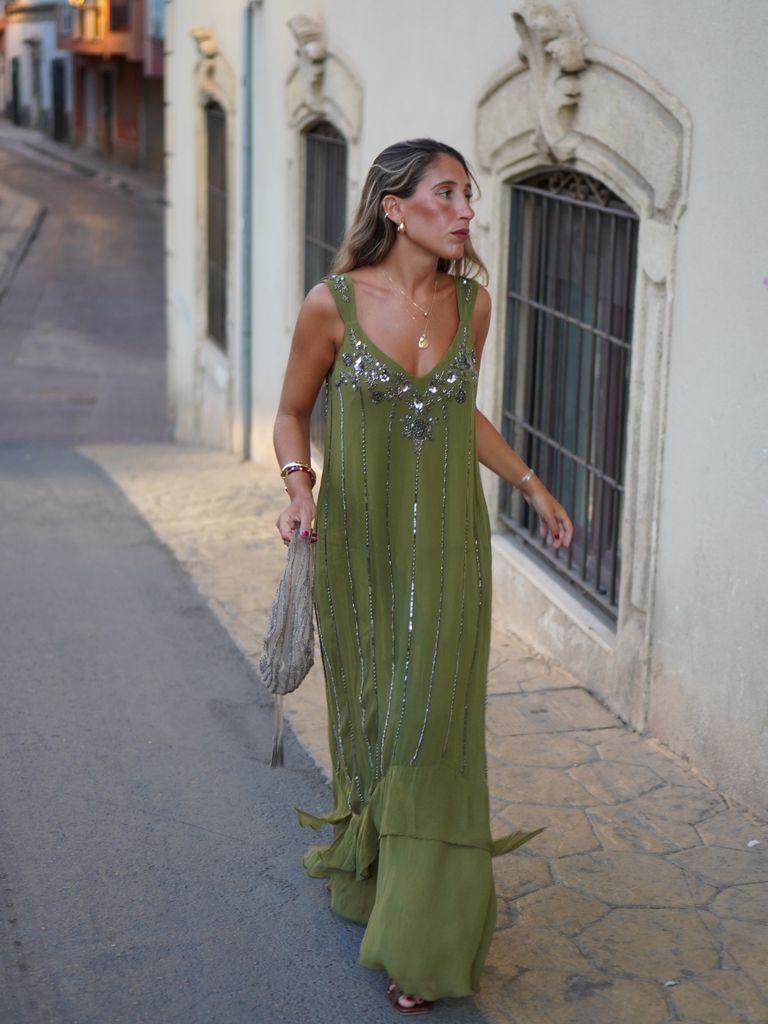 Irene Rojo en un vestido de inspiración vintage (agosto, 2026)