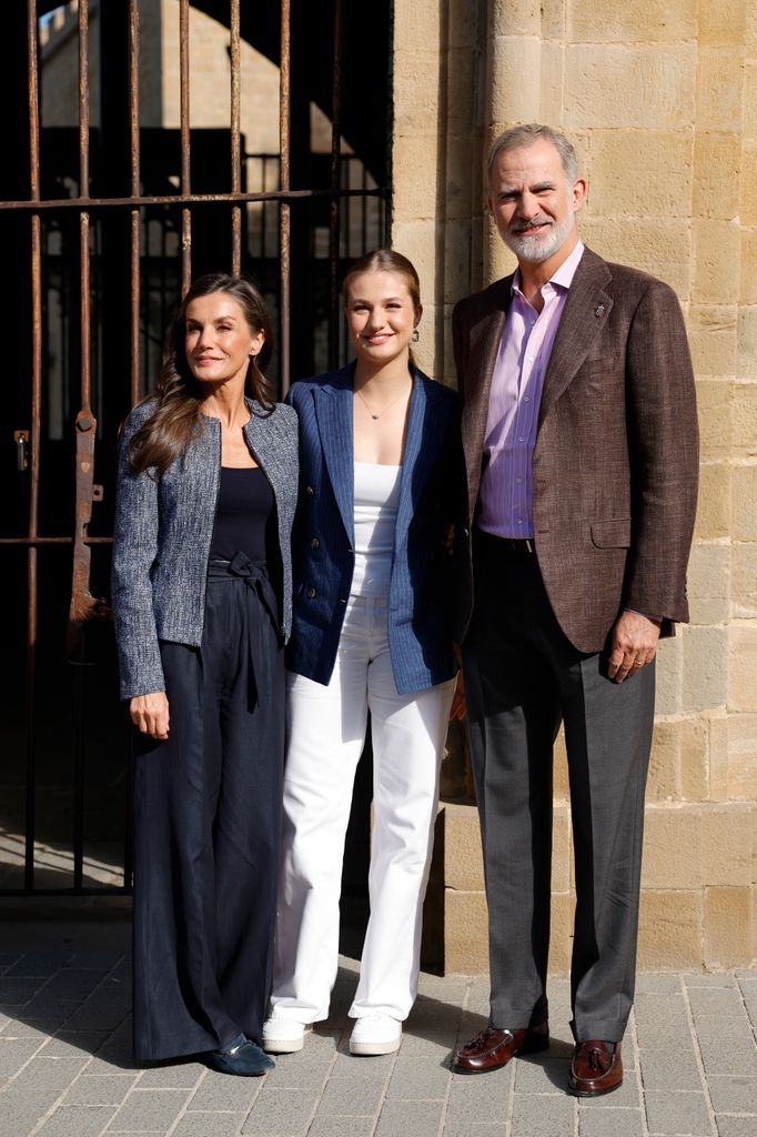 Los reyes de España y la princesa Leonor en su visita a Navarra