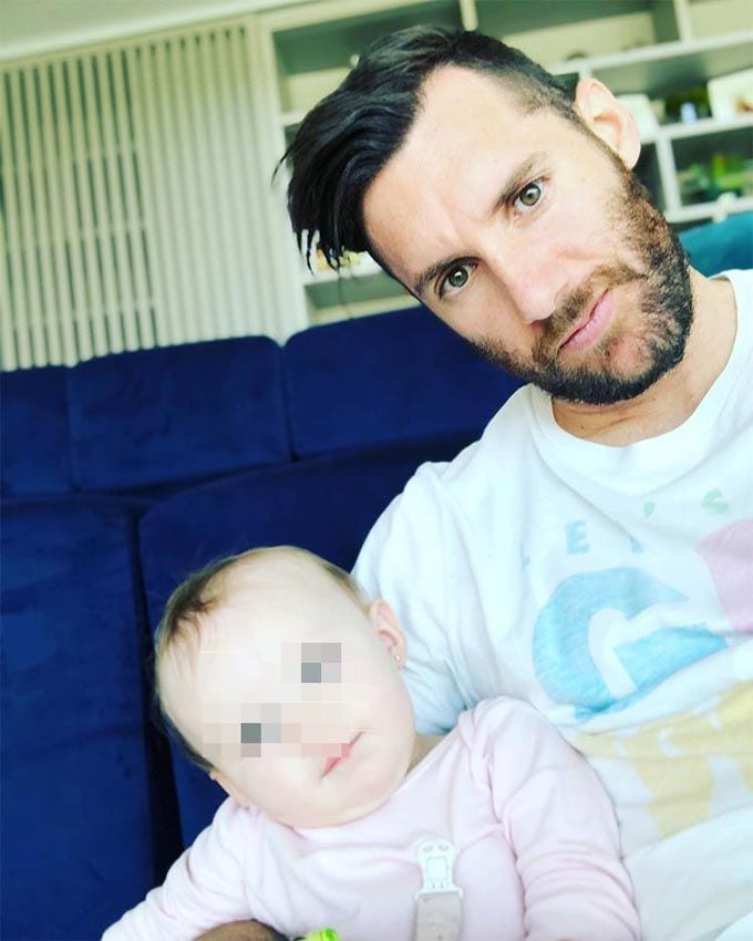 Rudy Fernández con su hija Aura