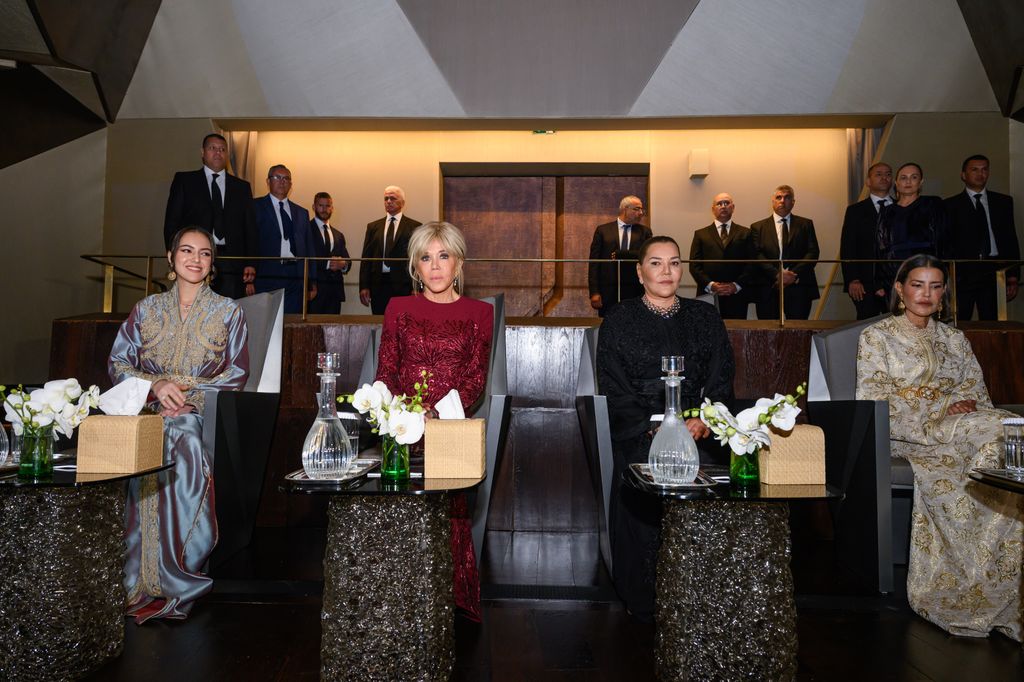 Lalla Khadija junto a la primera dama francesa y sus tías