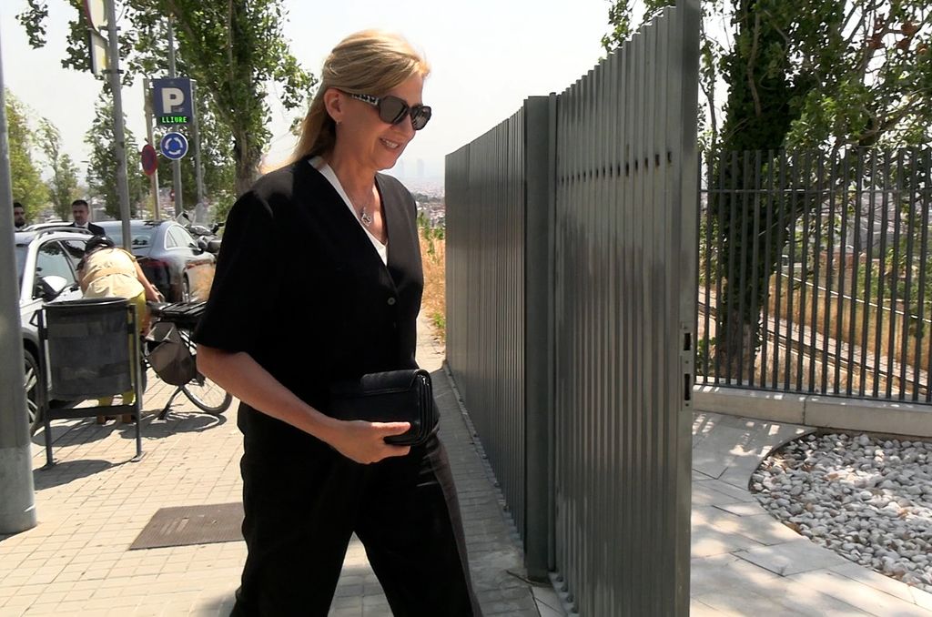 La Infanta Cristina durante el funeral del expresidente de La Caixa Josep Vilarasau, en el Tanatori de Sant Gervasi, a 30 de julio de 2026, en Barcelona