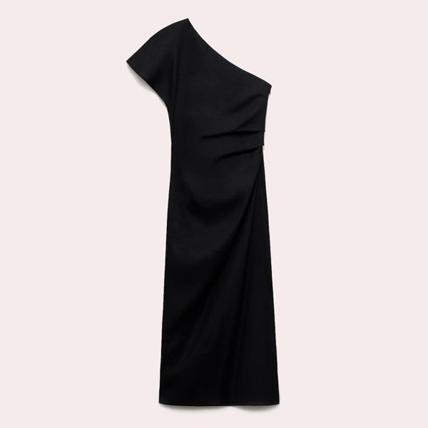 Vestido lino asimétrico