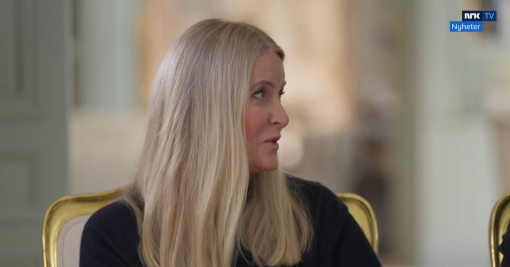 Mette-Marit, durante la entrevista para NRK