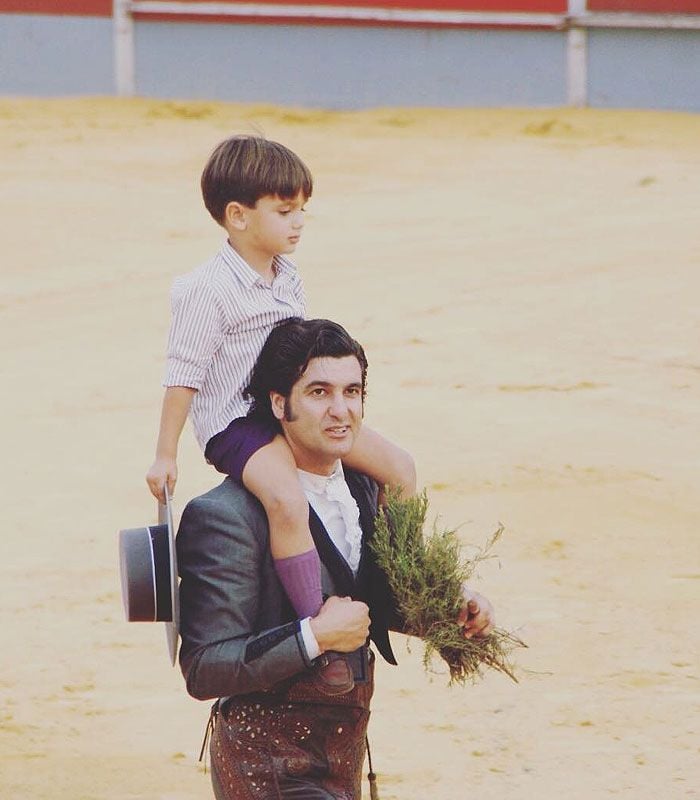 Morante con su hijo 