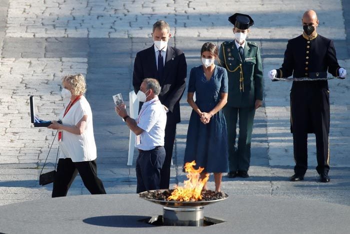 reyes Felipe y Letizia en el homenaje de Estado a las víctimas del coronavirus