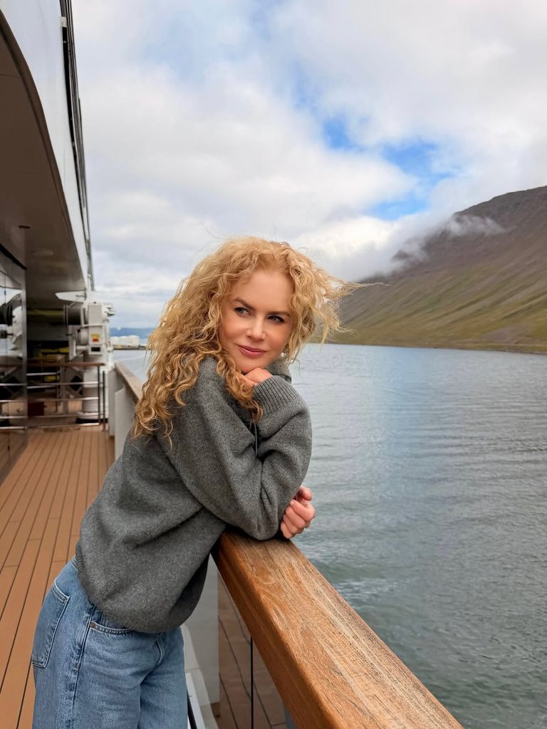 Nicole Kidman durante su viaje a Islandia
