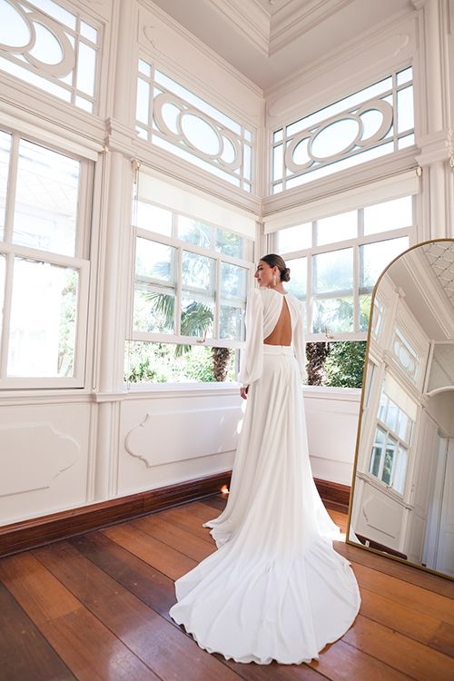 Vestido de novia muy sencillo