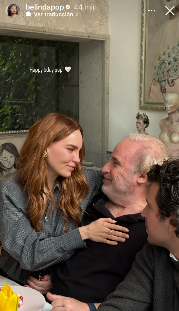 Belinda celebró el cumpleaños de su padre, Ignacio Peregrín Gutiérrez.