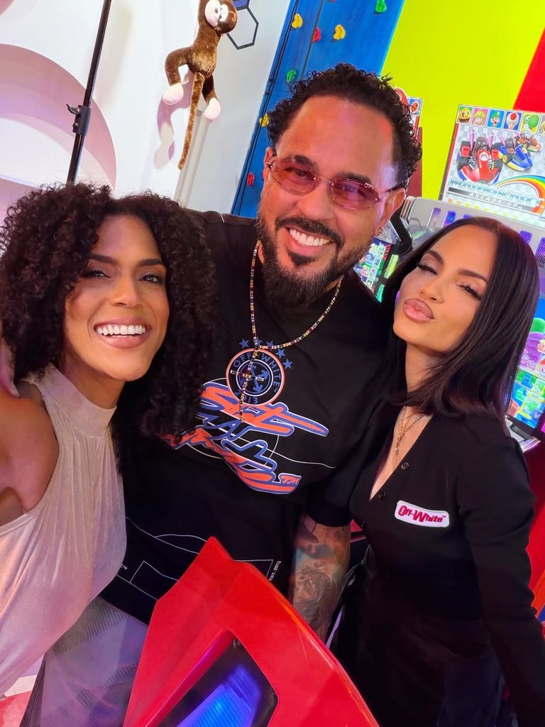 Francisca con Natti Natasha y Raphy Pina.