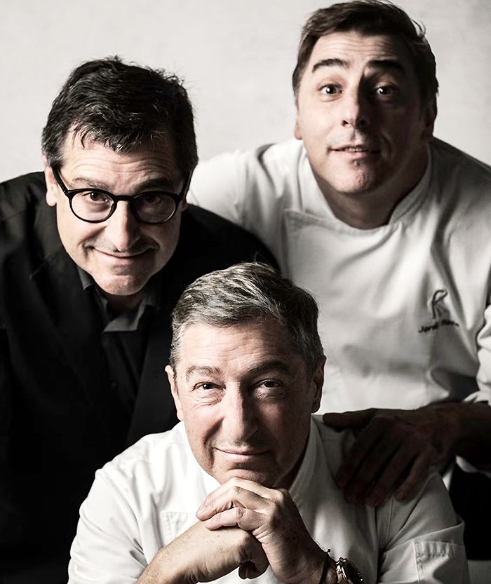Los hermanos Roca: Josep (izda), Joan (centro) y Jordi (dcha).