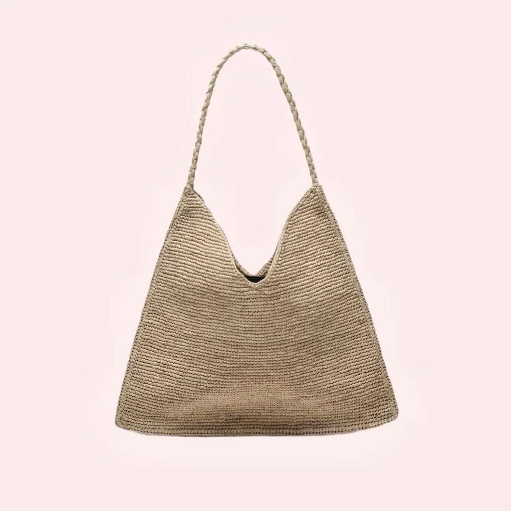 Bolso shopper rafia Massimo Dutti