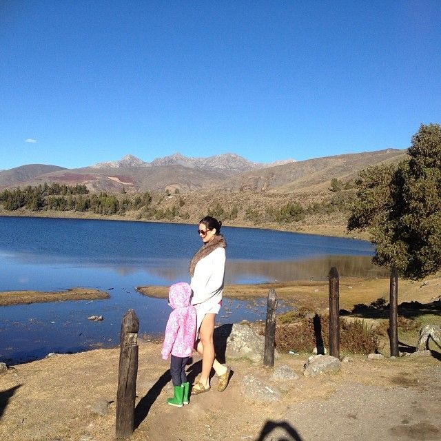 Mónica Spear y su hija Maya en una de sus últimas fotos juntas en la Laguna de Mucubají. La foto fue tomada el 3 de enero de 2014.