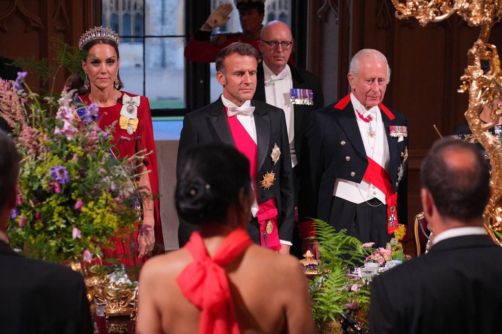 Cena de gala en el castillo de Windsor por la visita de Emmanuel y Brigitte Macron