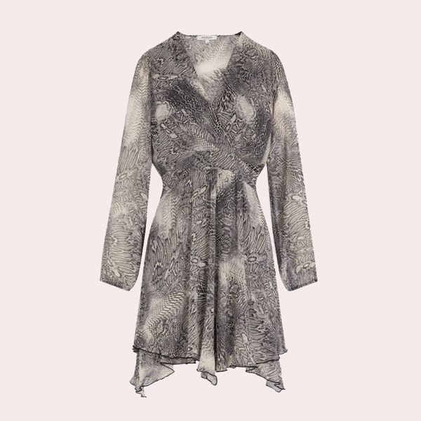 Vestido estampado con escote cruzado