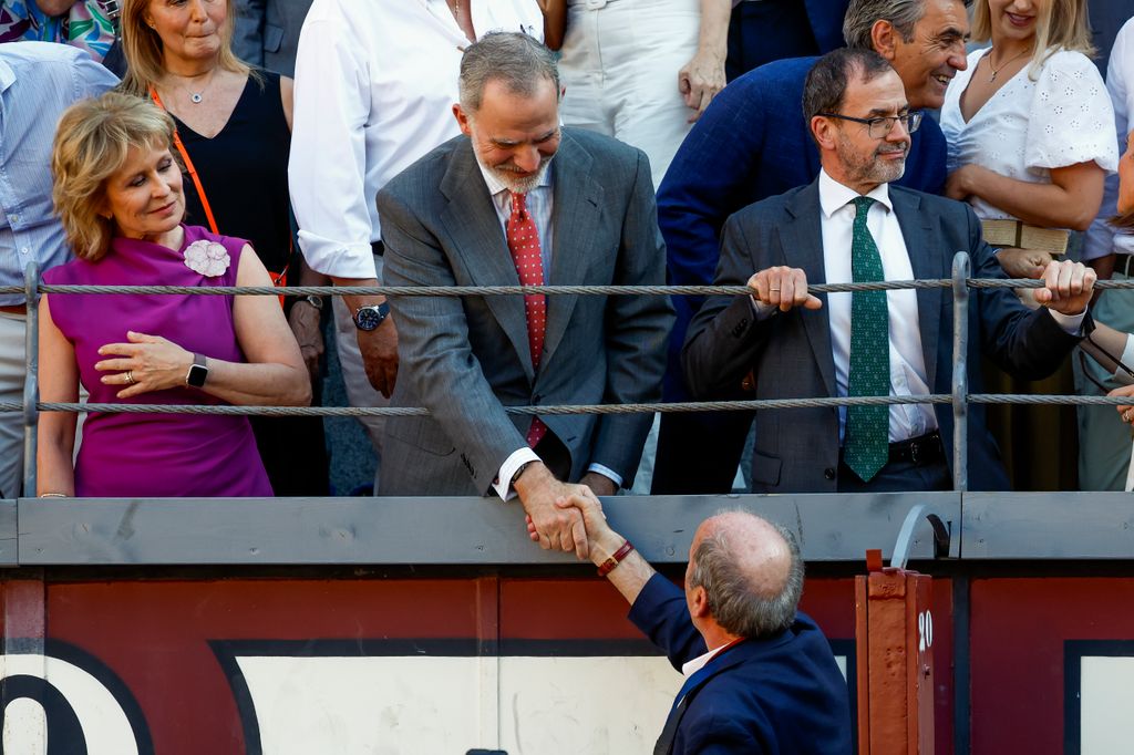 El rey Felipe VI durante la Corrida de la Prensa 
