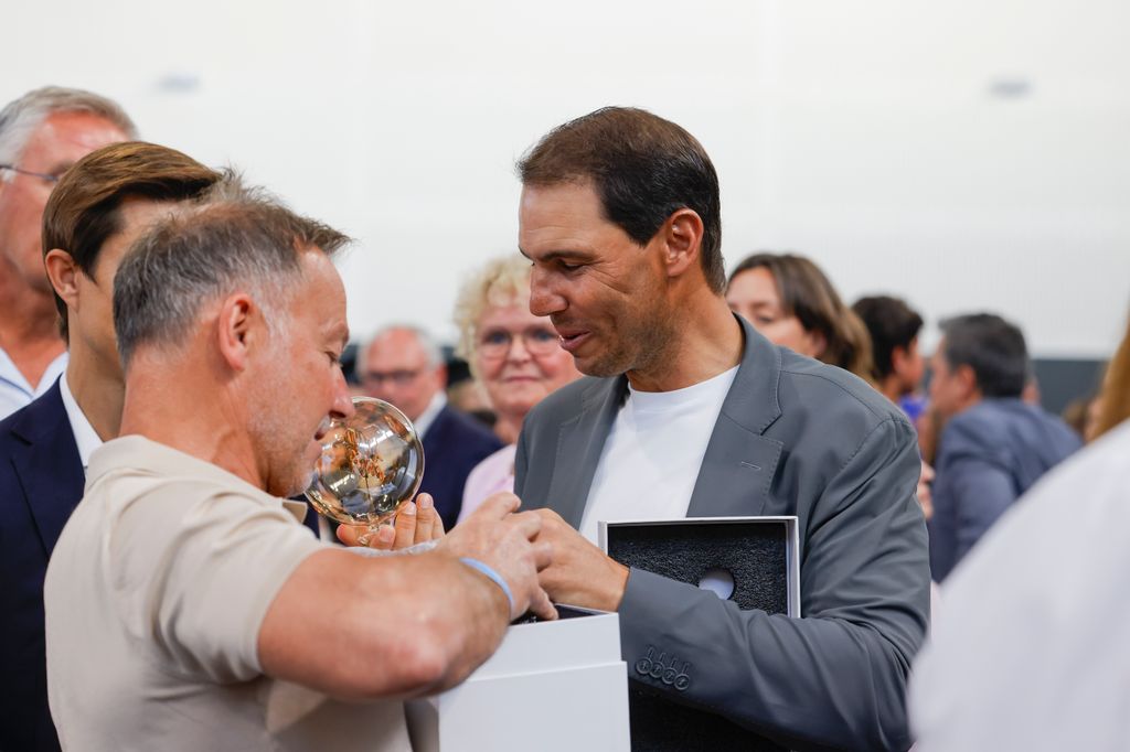 Rafa Nadal, durante el acto
