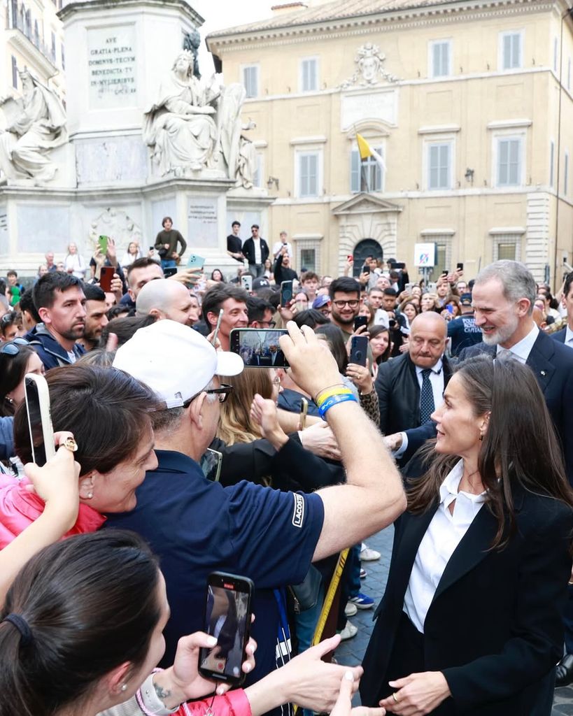 Reyes, a su llegada a Roma