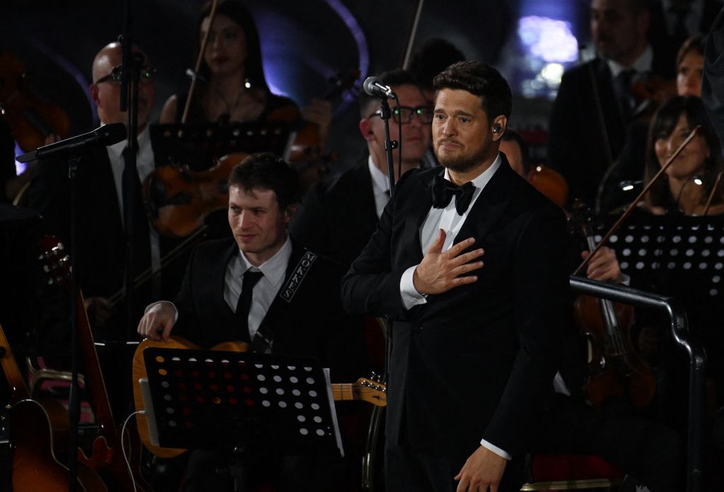 Michael Bublé durante el Concierto de los Pobres