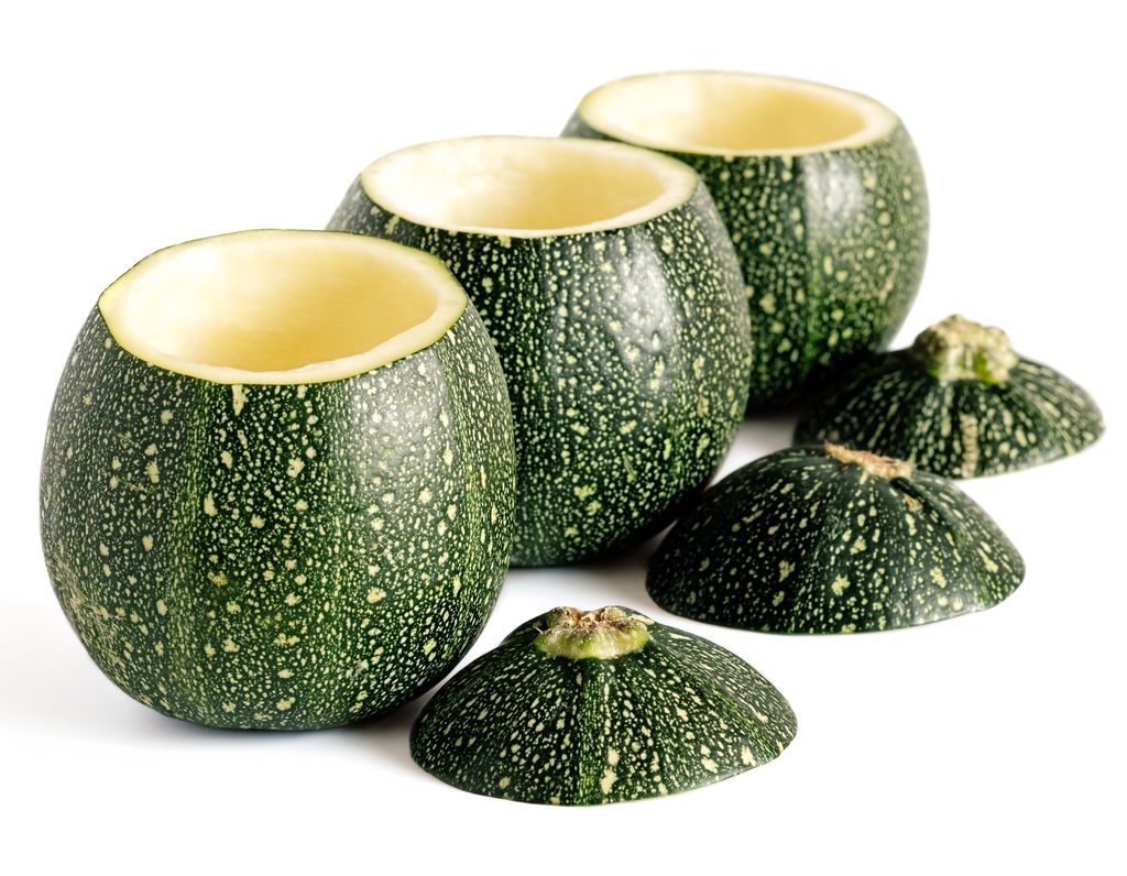 Los calabacines redondos son ideales para rellenar y hornear. 