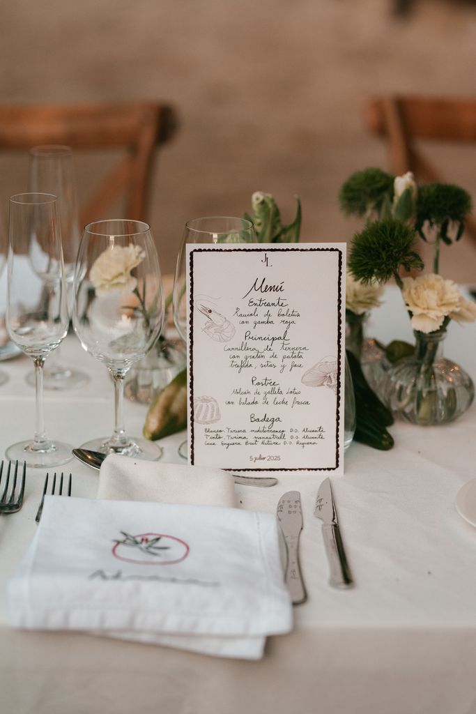 Menú de boda