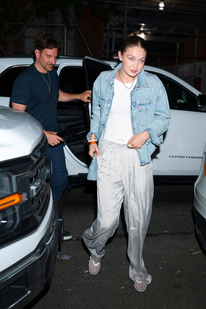 Bella Hadid mesh ballet flats