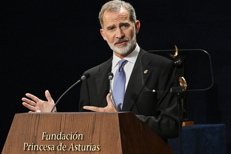 El rey Felipe en la ceremonia de entrega de los Premios Princesa de Asturias