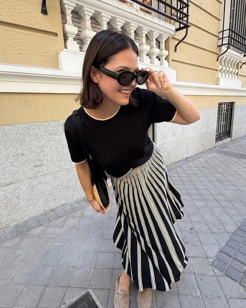 Isabelle Junot con look de Zara