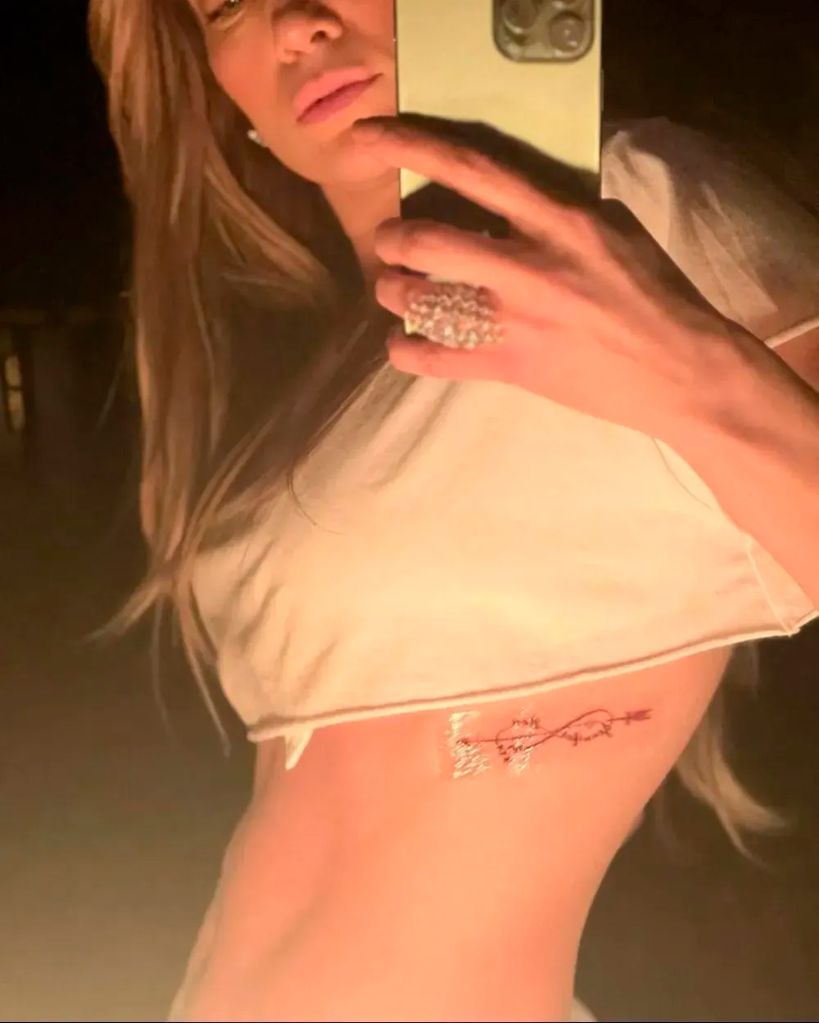 Tatuaje de Jennifer Lopez por Ben Affleck