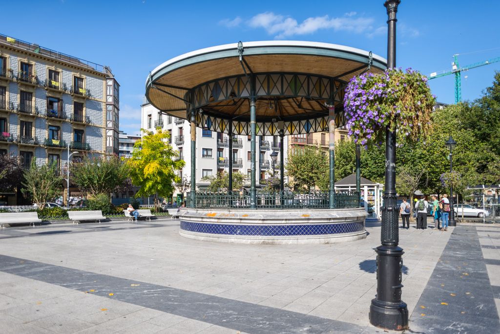 Plaza Easo, barrio de Amara, San Sebastián