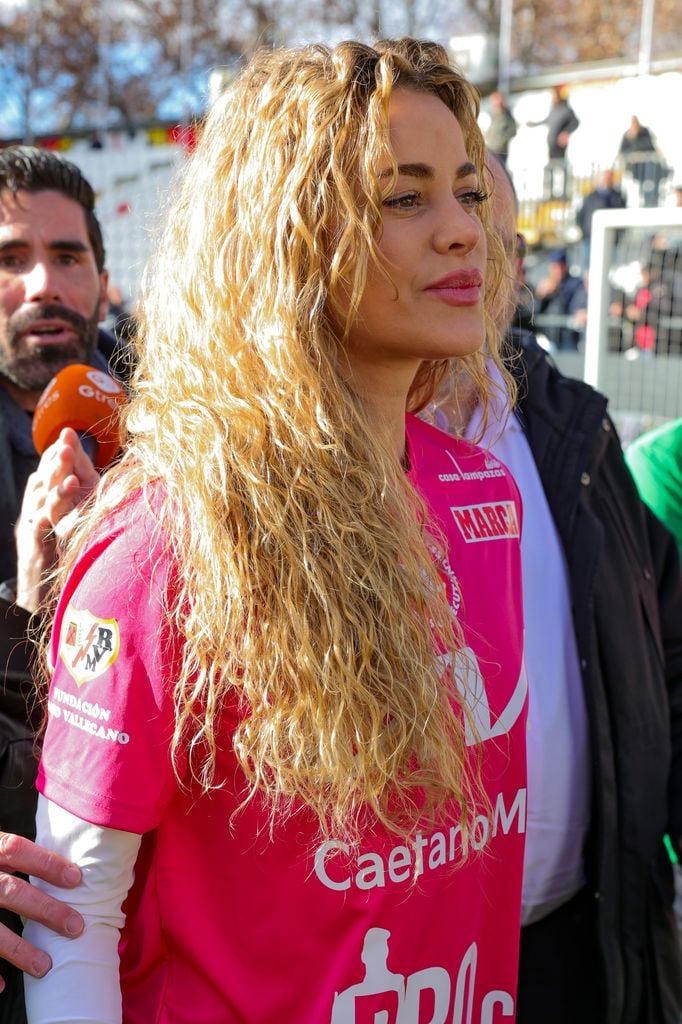 La intérprete valenciana, durante el partido benéfico