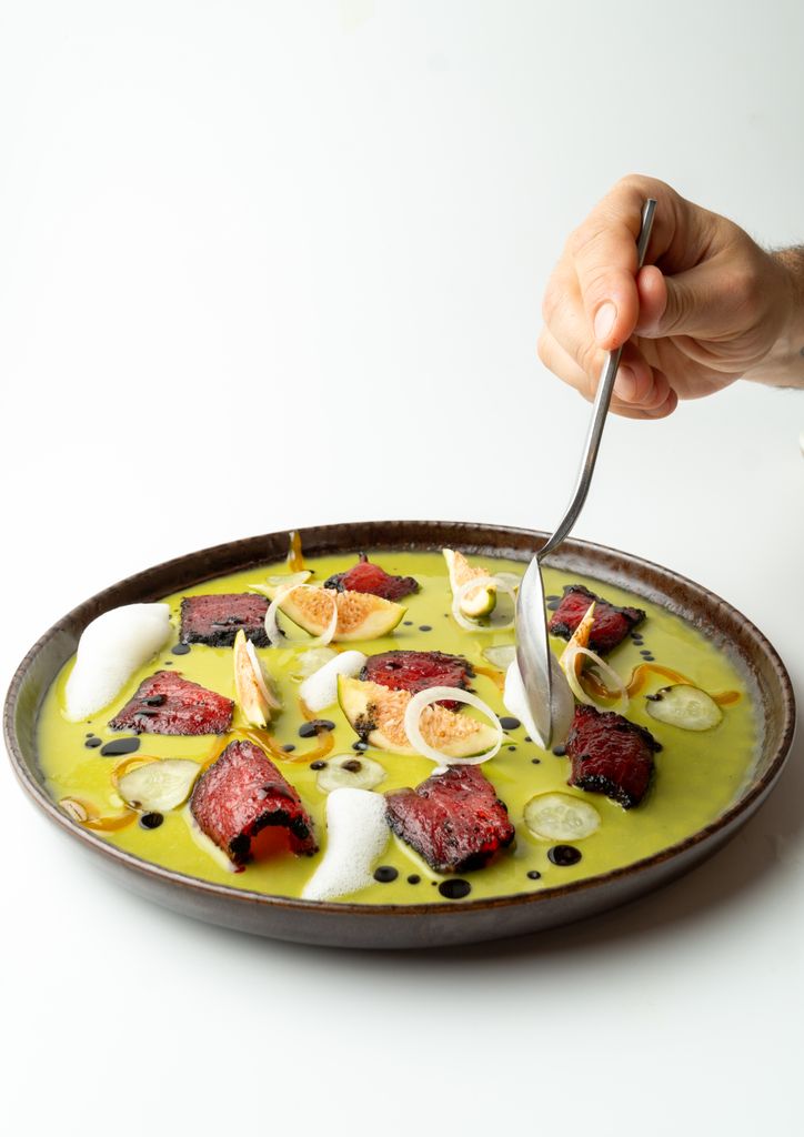 Ensalada San Isidro de atún rojo de almadraba e higos