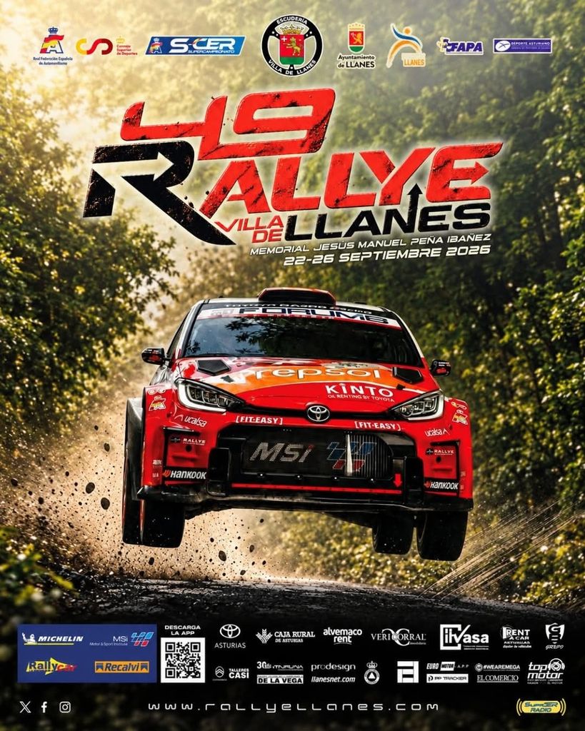 Cartel del 49º Rallye de Llanes que ha terminado en tragedia