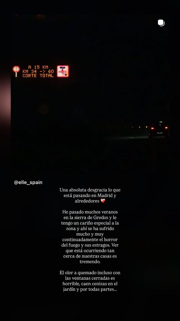 El mensaje que Alexandra Pereira ha compartido en redes sociales sobre los incendios