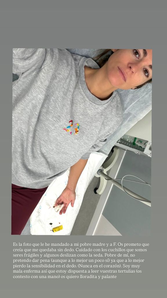 "Soy muy mala enferma", ha dicho Sofía Ellar tras su accidente doméstico