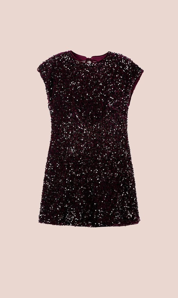 Vestido burdeos con espalda al aire