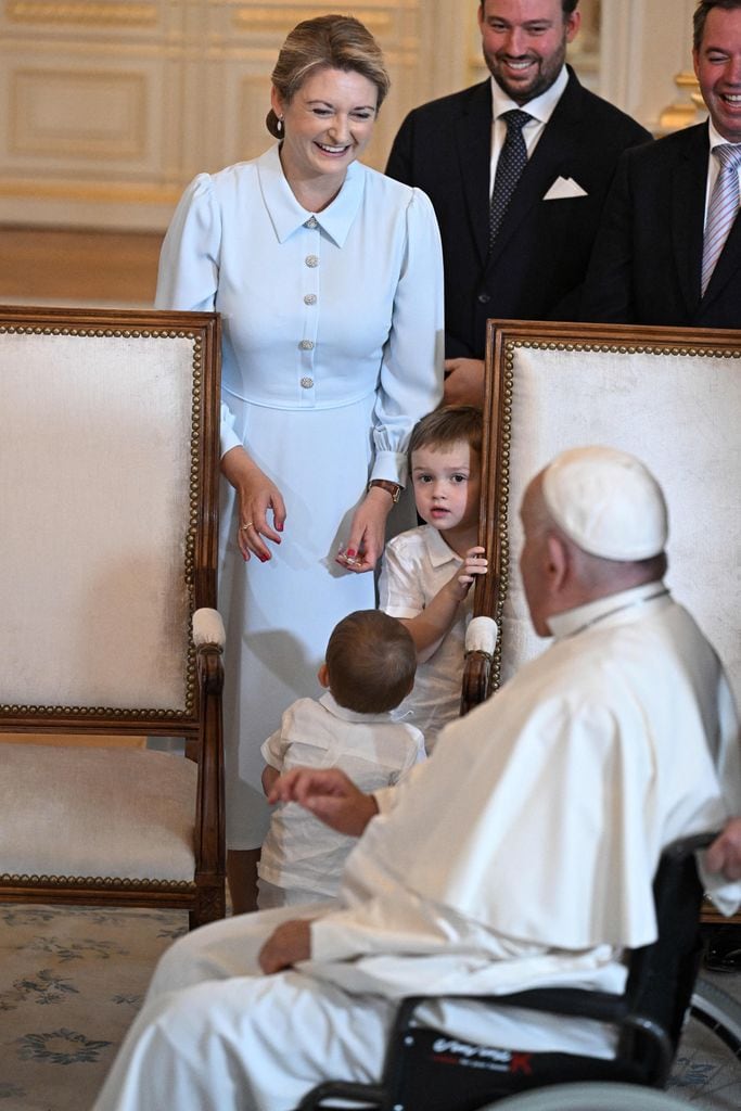 El Papa Francisco con Charles y Fraçois de Luxemburgo el 26 de septiembre de 2024